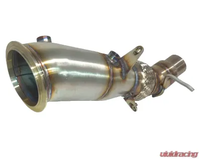 Evolution Racewerks Sports Series 4-Inch 200 Cell High Flow Catted Downpipe Polished Finish BMW X3 28i N20 11-16 - BM-EXH008PCAT