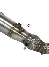 Evolution Racewerks Sports Series 4-Inch 200 Cell High Flow Catted Downpipe Brushed Finish BMW Z4 28i N20 11-16                                     - BM-EXH008SCAT - Image 4