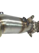 Evolution Racewerks Sports Series 4-Inch 200 Cell High Flow Catted Downpipe Brushed Finish BMW Z4 28i N20 11-16                                     - BM-EXH008SCAT - Image 2