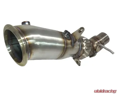 Evolution Racewerks Sports Series 4-Inch 200 Cell High Flow Catted Downpipe Brushed Finish BMW Z4 28i N20 11-16 - BM-EXH008SCAT