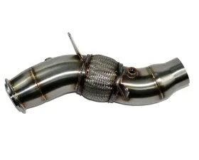 Evolution Racewerks Sports Series 4-Inch 200 Cell High Flow Catted Downpipe Polished Finish BMW 535i N55 11-16
