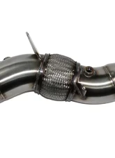 Evolution Racewerks Sports Series 4-Inch 200 Cell High Flow Catted Downpipe Brushed Finish BMW 535i N55 11-16                                     - BM-EXH009SCAT - Image 3