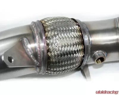 Evolution Racewerks Sports Series 4-Inch 200 Cell High Flow Catted Downpipe Brushed Finish BMW 535i N55 11-16 - BM-EXH009SCAT