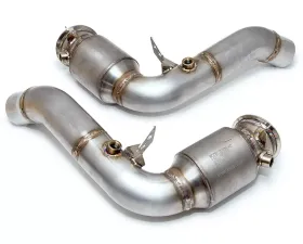 Evolution Racewerks Sports Series 4-Inch 200 Cell High Flow Catted Downpipe Brushed Finish BMW X6M S63TU 15-18