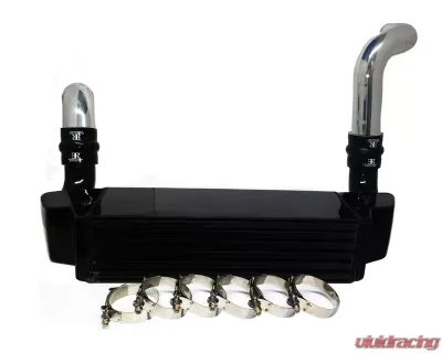 Evolution Racewerks Sports Anodized Black Finish Finish with Polished Piping Basic Front Mount Intercooler Kit BMW 535i E60 N54 08-10 - BM-FMIC004BP1