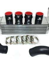 Evolution Racewerks Sports Polished Finish with Black Anodized Piping Basic Front Mount Intercooler Kit BMW 535i E60 N54 08-10                                     - BM-FMIC004PB1 - Image 3
