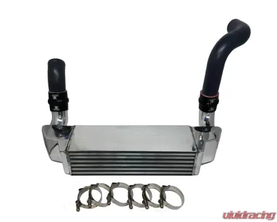 Evolution Racewerks Sports Polished Finish with Black Anodized Piping Basic Front Mount Intercooler Kit BMW 535i E60 N54 08-10 - BM-FMIC004PB1