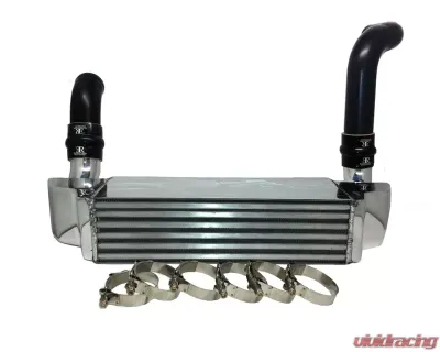 Evolution Racewerks Sports Polished Finish with Black Anodized Piping Basic Front Mount Intercooler Kit BMW 535i E60 N54 08-10 - BM-FMIC004PB1