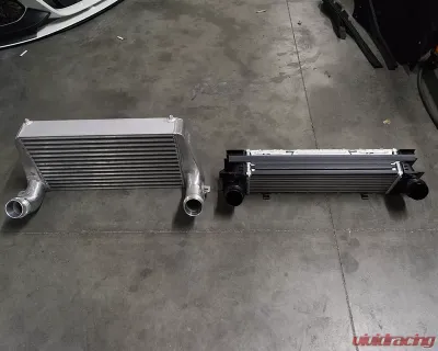 Evolution Racewerks Competition Brushed Finish Full Front Mount Intercooler Kit BMW 435i N55 14-16 - BM-FMIC007S