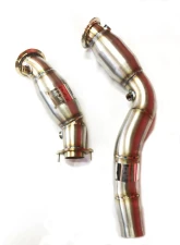Evolution Racewerks Sports Series 4-Inch 200 Cell High Flow Catted Downpipe Brushed Finish BMW M3 S55 15-19                                     - BM-EXH015SCAT - Image 6