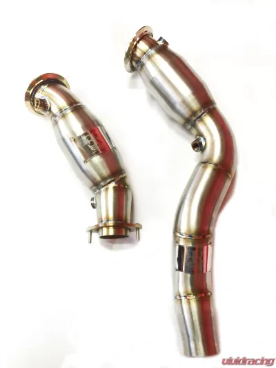 Evolution Racewerks Sports Series 4-Inch 200 Cell High Flow Catted Downpipe Brushed Finish BMW M3 S55 15-19 - BM-EXH015SCAT