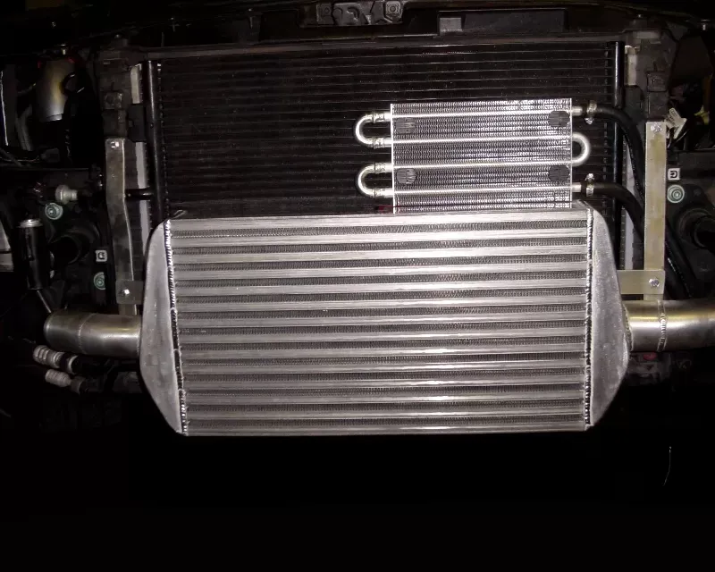 Evolution Racewerks Competition Series Polished Finish with Black Piping Full Front Mount Intercooler Kit Piping Audi A4 B5 1.8T 96-01 - AU-FMIC003PB