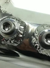 Evolution Racewerks OEM Style Charge Pipe with 2 Meth Bung Brushed Finish BMW 135i E82 N55 11-13                                     - BM-ICP003S2 - Image 3