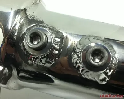 Evolution Racewerks OEM Style Charge Pipe with 2 Meth Bung Brushed Finish BMW 135i E82 N55 11-13 - BM-ICP003S2