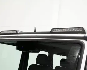 Brabus Carbon Fiber Front Roof Spoiler With Chrome Led Bars In Gloss Finish Mercedes Benz G63 | G65 AMG 12-17
