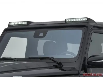 BRABUS Gloss Carbon Fiber Front Roof Spoiler w/LED Bars Mercedes-Benz G500 | G550 | G63 AMG W464A 2018-2021 - 464-360-00