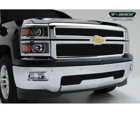 2014-2015 Silverado 1500 Billet Grille, Black, 2 Pc, Replacement - PN #20121B