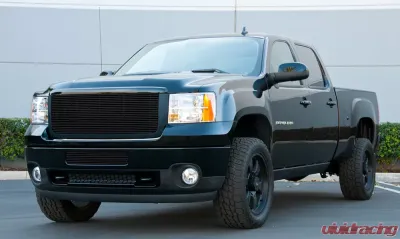 Sierra Grille Insert 07-13 GMC Sierra Aluminum Powdercoat Black Billet Series T-REX Grilles - 20205B