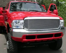 2000-2004 Ford Excursion, 99-04 Super Duty Billet Grille, Polished, 1 Pc, Insert - PN #20574