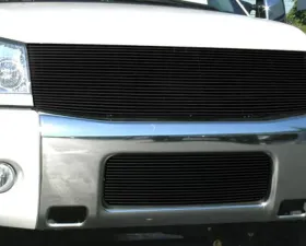Titan Grille Insert 08-14 Nissan Titan Aluminum Powdercoat Black 1 Piece Billet Series T-REX Grilles