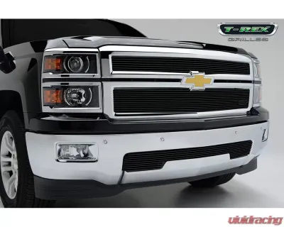 2014-2015 Silverado 1500 Billet Grille, Black, 2 Pc, Overlay - PN #21117B - 21117B