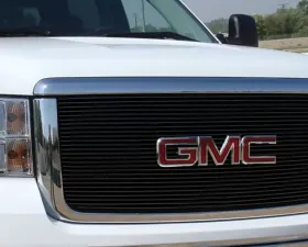 Sierra HD Grille Insert 07-10 GMC Sierra HD Aluminum Powdercoat Black Billet Series T-REX Grilles