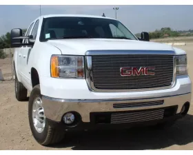 2007-2010 Sierra HD Billet Grille, Polished, 1 Pc, Overlay/Insert - PN #21206
