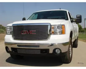 2007-2010 Sierra HD Billet Grille, Polished, 1 Pc, Overlay - PN #21207