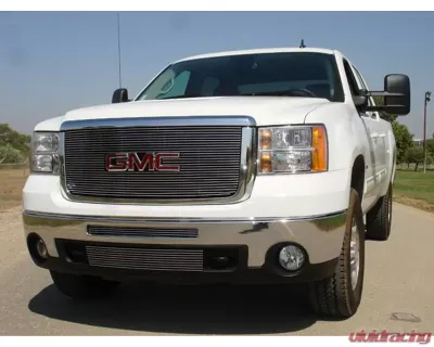 2007-2010 Sierra HD Billet Grille, Polished, 1 Pc, Overlay - PN #21207 - 21207