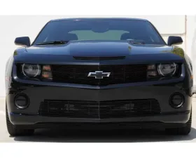 2010-2013 Camaro Billet Bumper Grille, Black, 1 Pc, Overlay, V8 - PN #25028B