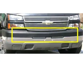 Chev Billet Bumper Grille Top Pad Insert, Polished, 2 Pc, Bolt-On - PN #25103