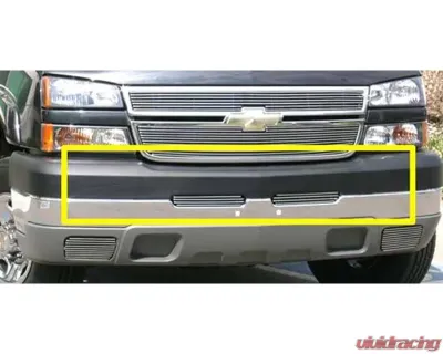 Chev Billet Bumper Grille Top Pad Insert, Polished, 2 Pc, Bolt-On - PN #25103 - 25103