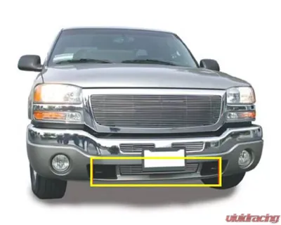 2003-2006 Sierra, 07 Classic Billet Bumper Grille, Polished, 1 Pc, Bolt-On, Between Tow Hooks - PN #25202 - 25202