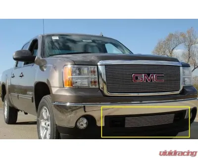 2007-2013 Sierra 1500, 07-10 HD Billet Bumper Grille, Polished, 1 Pc, Bolt-On, Between Tow Hooks - PN #25205 - 25205