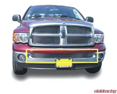 Dodge Ram Billet Bumper Grille, Polished, 1 Pc, Bolt-On - PN #25465 - 25465