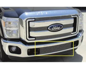 2011-2016 Super Duty Billet Bumper Grille, Polished, 1 Pc, Bolt-On - PN #25546
