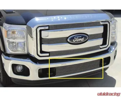 2011-2016 Super Duty Billet Bumper Grille, Polished, 1 Pc, Bolt-On - PN #25546 - 25546