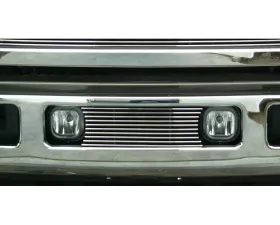 2005-2007 Super Duty, Excursion Billet Bumper Grille, Polished, 1 Pc, Bolt-On, Fits between factory Fog Lights - PN #25562