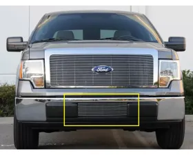2009-2014 F-150 Billet Bumper Grille, Polished, 1 Pc, Bolt-On - PN #25569