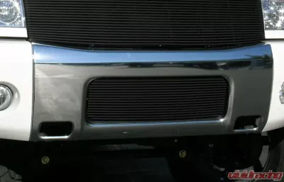 Titan Bumper Grille Insert 08-14 Nissan Titan Aluminum Powdercoat Black Billet Series T-REX Grilles - 25780B