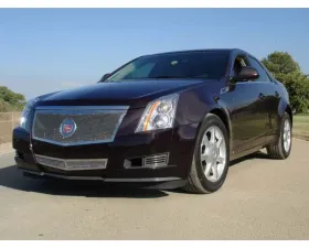 2008-2013 Cadillac Upper Class Grille, Polished, 1 Pc, Replacement, Full Opening Design with Recessed Logo - PN #54197