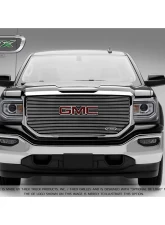 2016-2018 Sierra 1500 Laser Billet Grille, Polished, 1 Pc, Insert, with Logo Cutout - PN #6202130                                     - 6202130 - Image 3