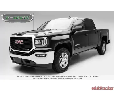 2016-2018 Sierra 1500 Laser Billet Grille, Black, 1 Pc, Insert, with Logo Cutout - PN #6202131 - 6202131