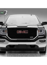 2016-2018 Sierra 1500 Laser Billet Grille, Black, 1 Pc, Insert, with Logo Cutout - PN #6202131                                     - 6202131 - Image 3