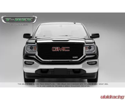 2016-2018 Sierra 1500 Laser Billet Grille, Black, 1 Pc, Insert, with Logo Cutout - PN #6202131 - 6202131