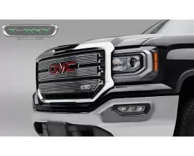2016-2018 Sierra 1500 SLE Laser Billet Grille, Polished, 3 Pc, Overlay - PN #6212130