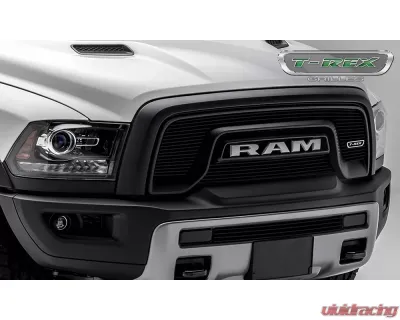 2015-2018 Ram 1500 Rebel Laser Billet Grille, Black, 2 Pc, Overlay - PN #6214641 - 6214641