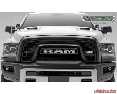 2015-2018 Ram 1500 Rebel Laser Billet Grille, Black, 2 Pc, Overlay - PN #6214641 - 6214641