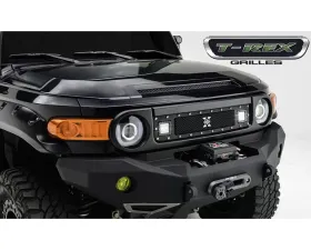 2007-2014 Toyota FJ Cruiser Torch Grille, Black, 1 Pc, Insert, Chrome Studs, Incl. (2) 3