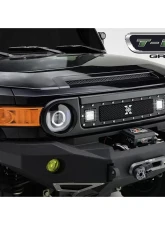 2007-2014 Toyota FJ Cruiser Torch Grille, Black, 1 Pc, Insert, Chrome Studs, Incl. (2) 3" LED Cube Lights - PN #6319321                                     - 6319321 - Image 4